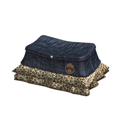 Cute Mini Skirt | Denim & Leopard