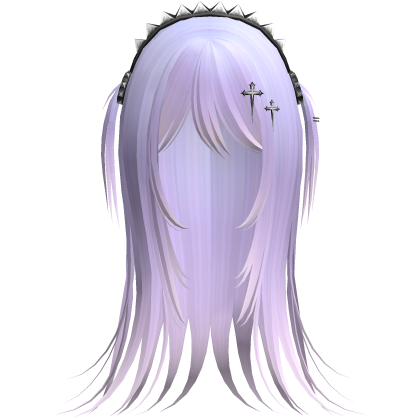 Vampire Goth Wispy Long Hair Cotton Purple  Roblox item