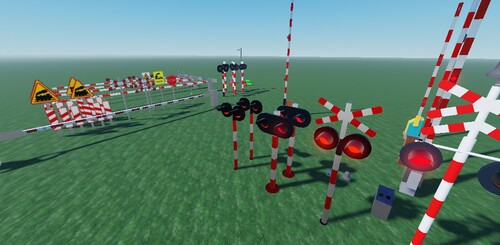 build a polish and switzerland railroad crossing