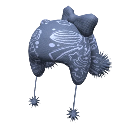 Blue Stickers Y2k Bunny Beanie Roblox item thumbnail