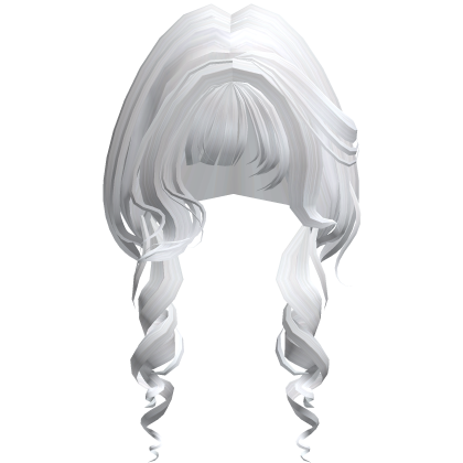 Anime Soft Curly Hair w/ Bangs (White)