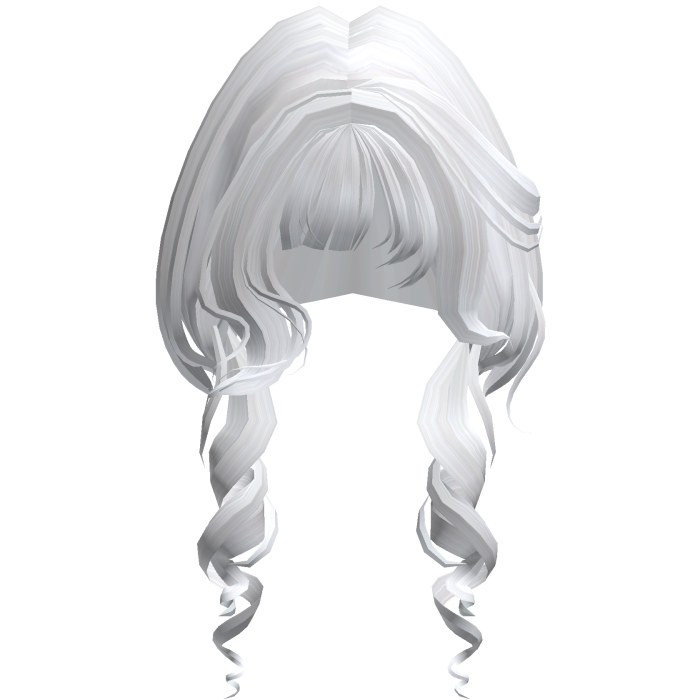 Anime Soft Curly Hair w/ Bangs (White)