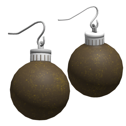 brown christmas ornament earrings