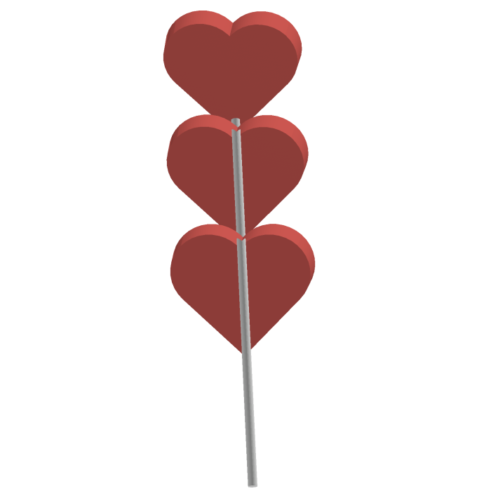 Red Lollipop Heart Candy
