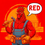 Red chickens.
