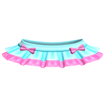 ♡꒱ cutesy kawaii teal and hot pink tutu skirt