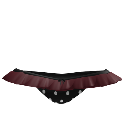 Ruffle Bow Skirt (Red and Black) Roblox item