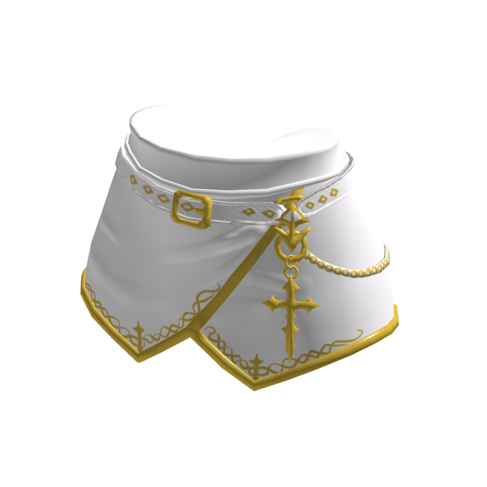 ✧♡✧ White Gold Metal Gothic Mini Skirt