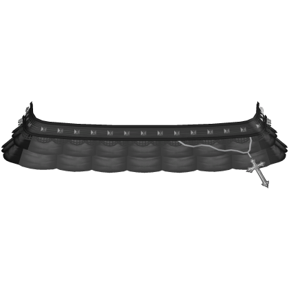 ♱ emo gothic studded skirt with cross chain Roblox item