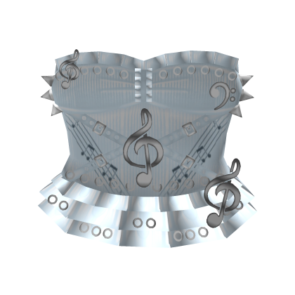 cute light blue emo spikey musical dress Roblox item