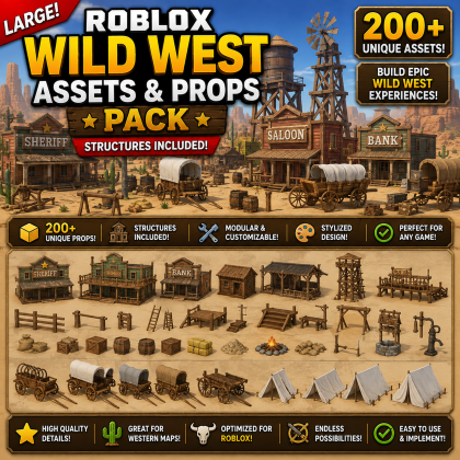 Large Roblox Wild West Assets & Props Pack