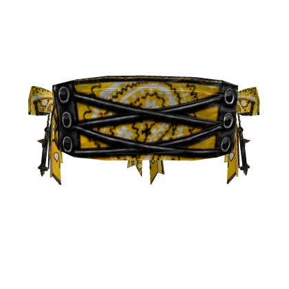 Yellow Charcoal Paisley Corset Blindfold (3.0)