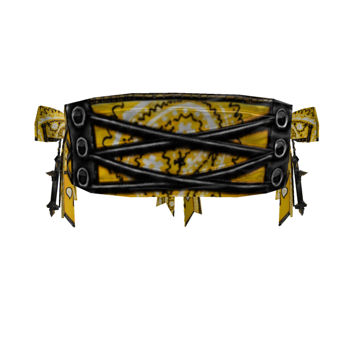 Yellow Charcoal Paisley Corset Blindfold (3.0)