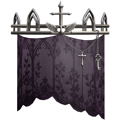 Purple Goth Veil Crown