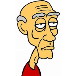 Run away from the old man icon