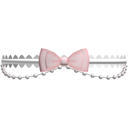 Cute Pink Ruffled Lace Bow Choker Roblox item