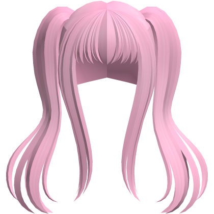 🐾 big long wispy anime pigtails moe pink