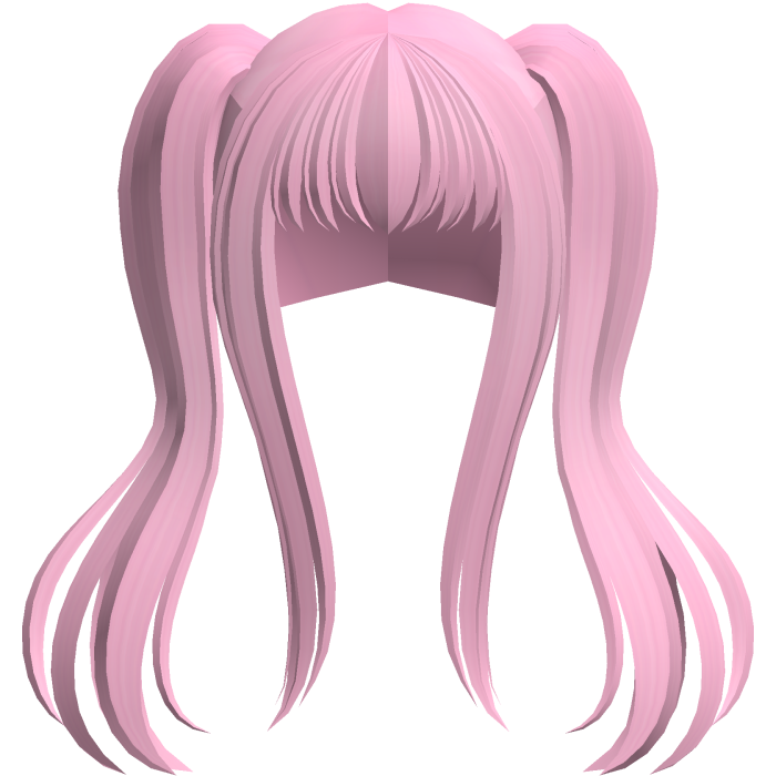 🐾 big long wispy anime pigtails moe pink