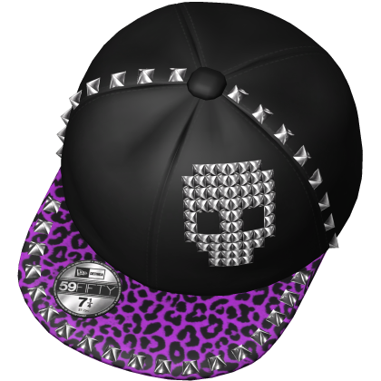 Studded Purple Leopard Scene Snapback