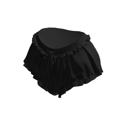 BB Black Self Love Ruffled Lounge Shorts thumbnail