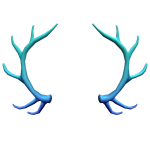 Blue Gradient Antlers