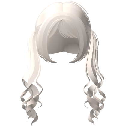♡︎: cutesy low curly pigtails in platinum Roblox item