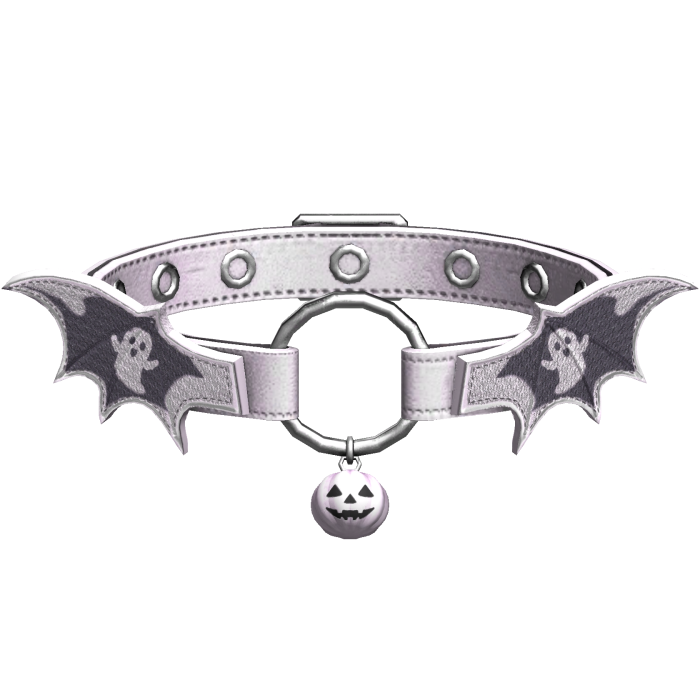 Halloween Choker w/ Bat Wings + Pumpkin