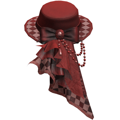 Red Regal Steampunk Side Top Hat