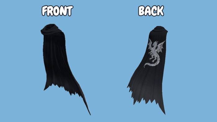 [Layered] Black dragon knight cape set preview 2