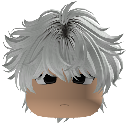 Messy, fluffy boy's hair (White) thumbnail