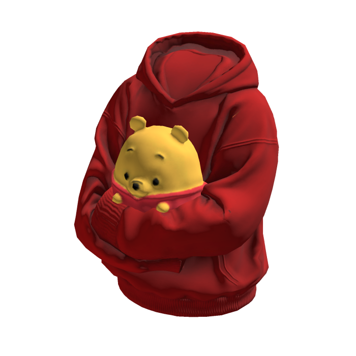 Cute Pooh Bear Holdable Huggable Sweater Hoodie