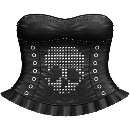 emo studded skeleton short dress in black