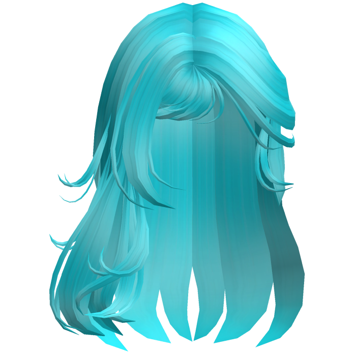 Emo Long Messy Hair w/ Side Bangs (Ocean Blue)
