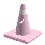 Pink Glitch Cone Hat