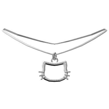 Silver Rhinestones Kitty Necklace (3.0)