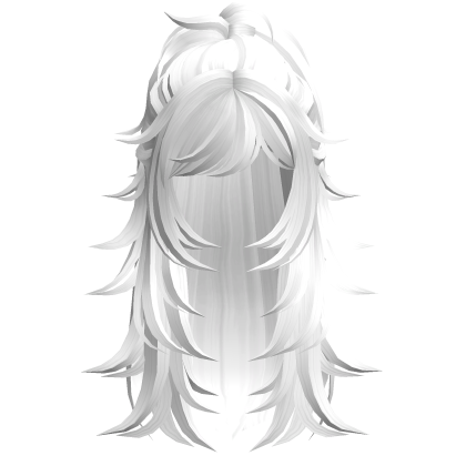 Y2K Messy Half Up Hair (White) Roblox item