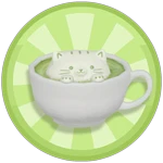 Matcha Tea Cup Kitty Dropper