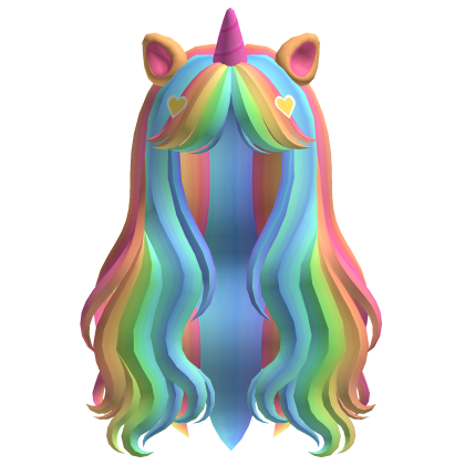 Rainbow Kittycorn Hair w/ Unicorn Horn 2 - RBCs 🎉