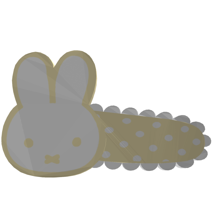 Miffy Hairclip Yellow Polkadot