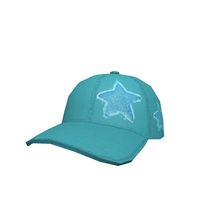 Y2K Star Baseball Cap Teal Roblox item