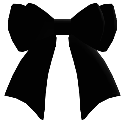 ♡ (HAIR) Black Ruffled Satin Bow Roblox item