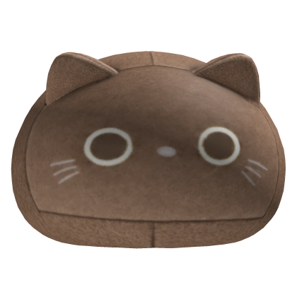 Cute Brown Cat Plushie Resting on Your Head