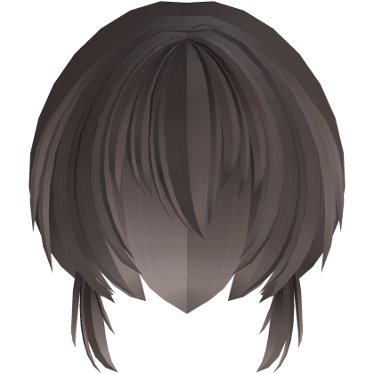 fluffy moe anime short side hair brown fade