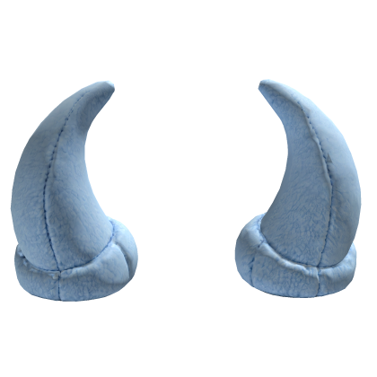 blue plush horn