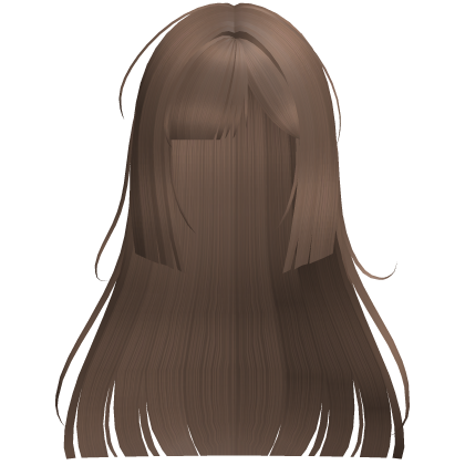 Cute Long Hime Cut Hair Side Bang (Milktea Brown) Roblox item