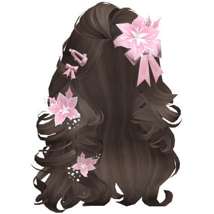 ♡ Christmas Blowout w/ Flowers (Brown)