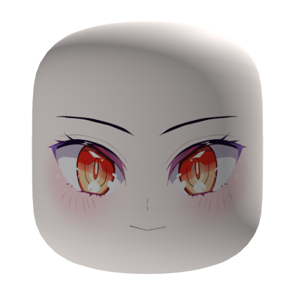 Kawaii Anime Chibi Dragon Face - Red Orange Roblox item