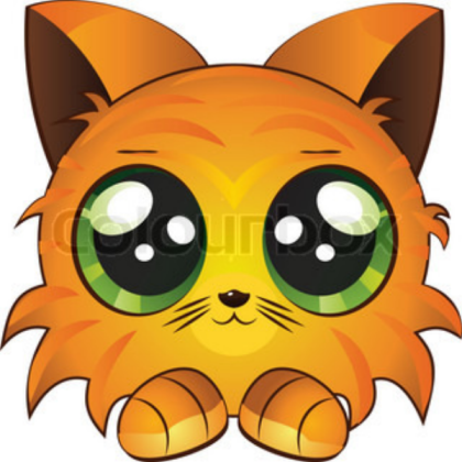 Cute Cartoon Ginger Cat Roblox decal