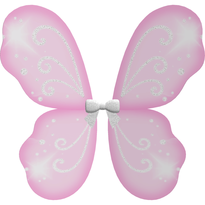 cute light pink sparkly fairy wings