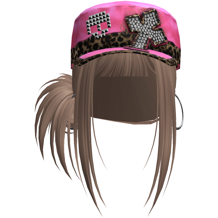 Gyaru Hair w/ Cap & Earrings